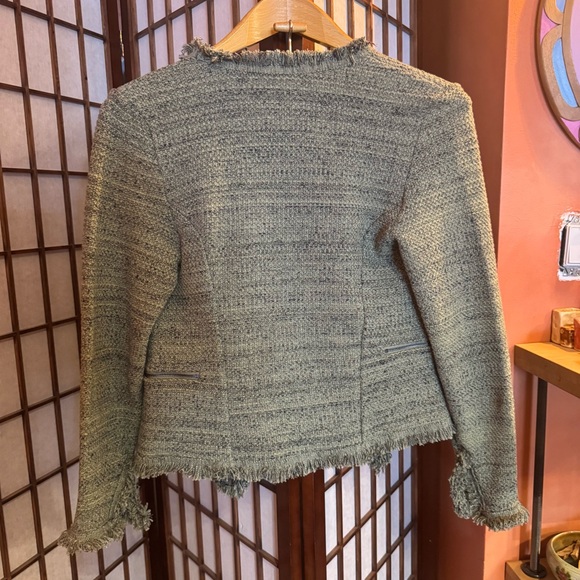 NIC + ZOE XS Olive Green pocket Tweed Jacket - Picture 4 of 11